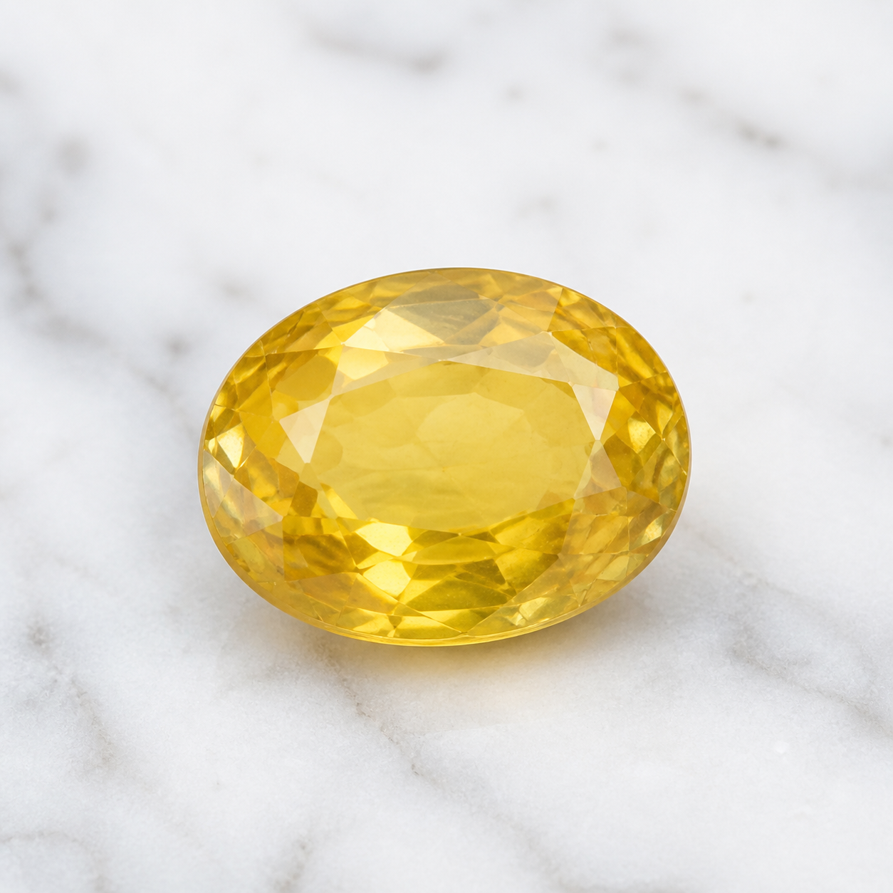 Natural yellow sapphire gemstone