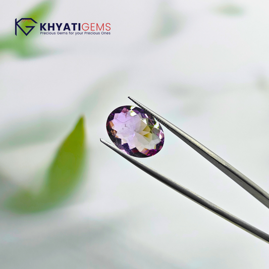 7.80 Carats | Ametirine Bi-Color | Gemstone for Dhanu Rashi