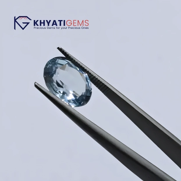 5.35 Carats | Aquamarine Stone | Serenity for Meena, Mithuna & Vrischika