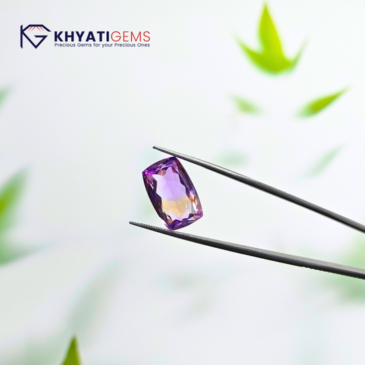 13.65 Carats | Ametirine Bi-Color | Gemstone for Dhanu Rashi