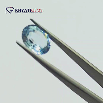 5.35 Carats | Aquamarine Stone | Serenity for Meena, Mithuna & Vrischika